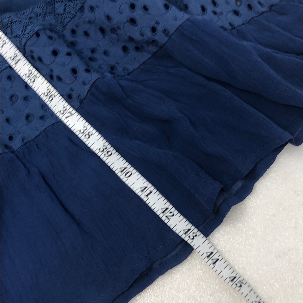 Sundance Dress Zellie Eyelet Dark Blue Midi Sleeveless Boho Women’s Size Small - Picture 9 of 11